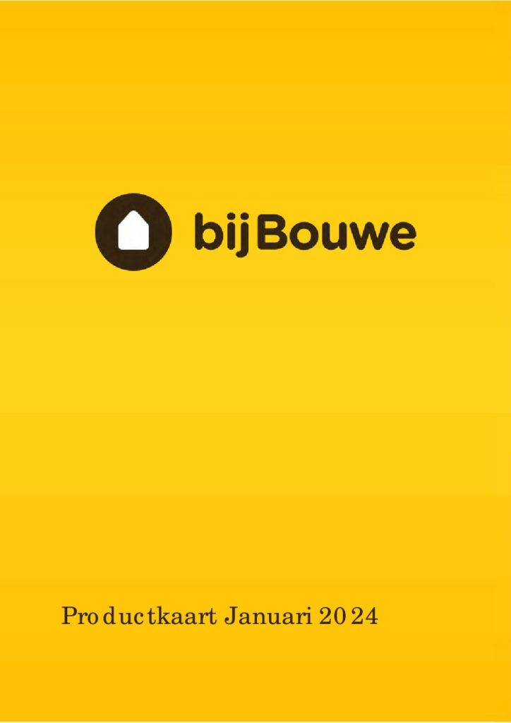 Bijbouwe Hypotheek Informatiekaart van januari 2024