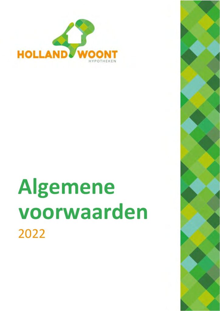 HollandWoont Hypotheekvoorwaarden van juni 2022